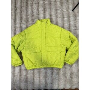 New Look Bright Green Puffer Jacket - Juniors Large